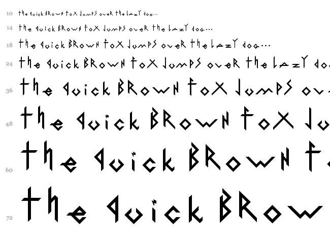 Iron H Metal font waterfall